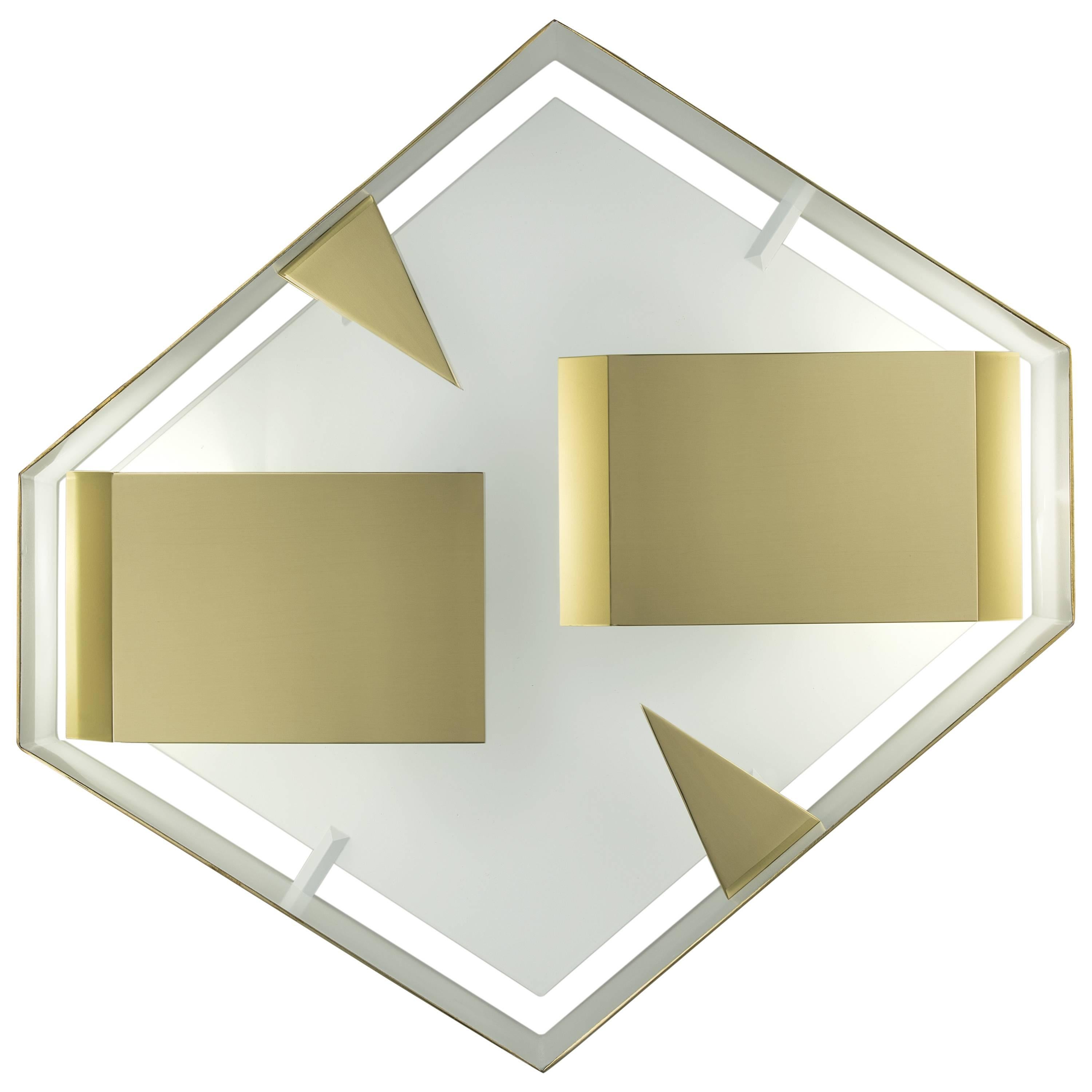 Hexagonal Quadro Di Luce Wall Sconce, Gio Ponti, ReEdition at 1stDibs