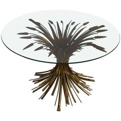 Italian Wheat Sheaf Low Table of Gilt Metal 2