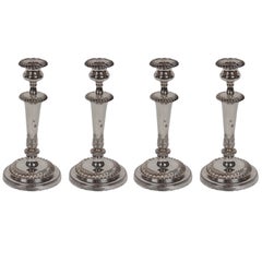 Set of Four Silver Candlesticks