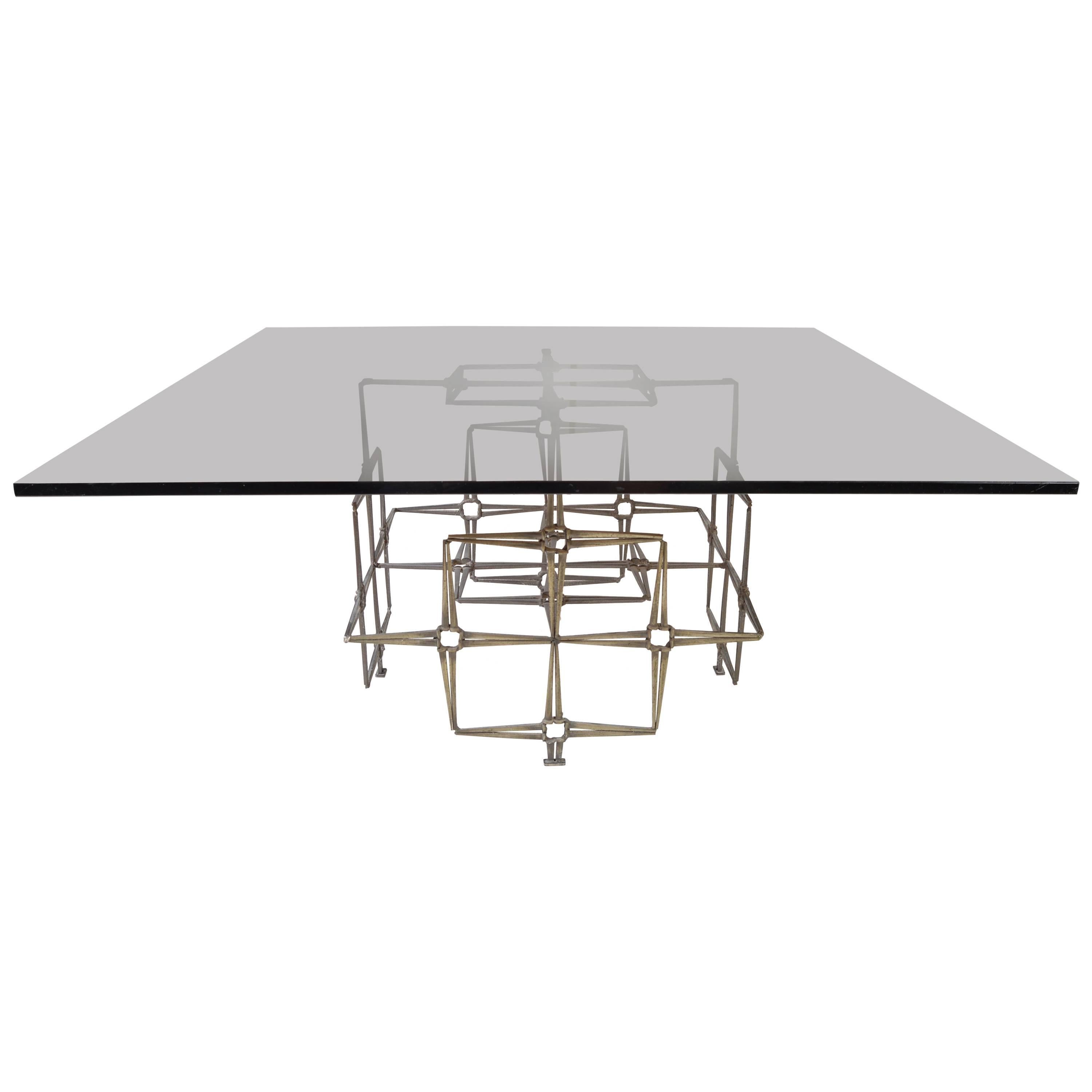 Mid-Century Tri-Mark Designs Brutalist Nail Art Cocktail Table