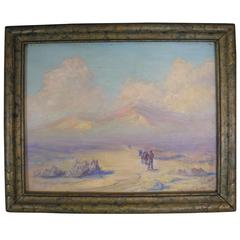 Original Oil of a Cowboy and Horse Signed by N. Lincoln Smith
