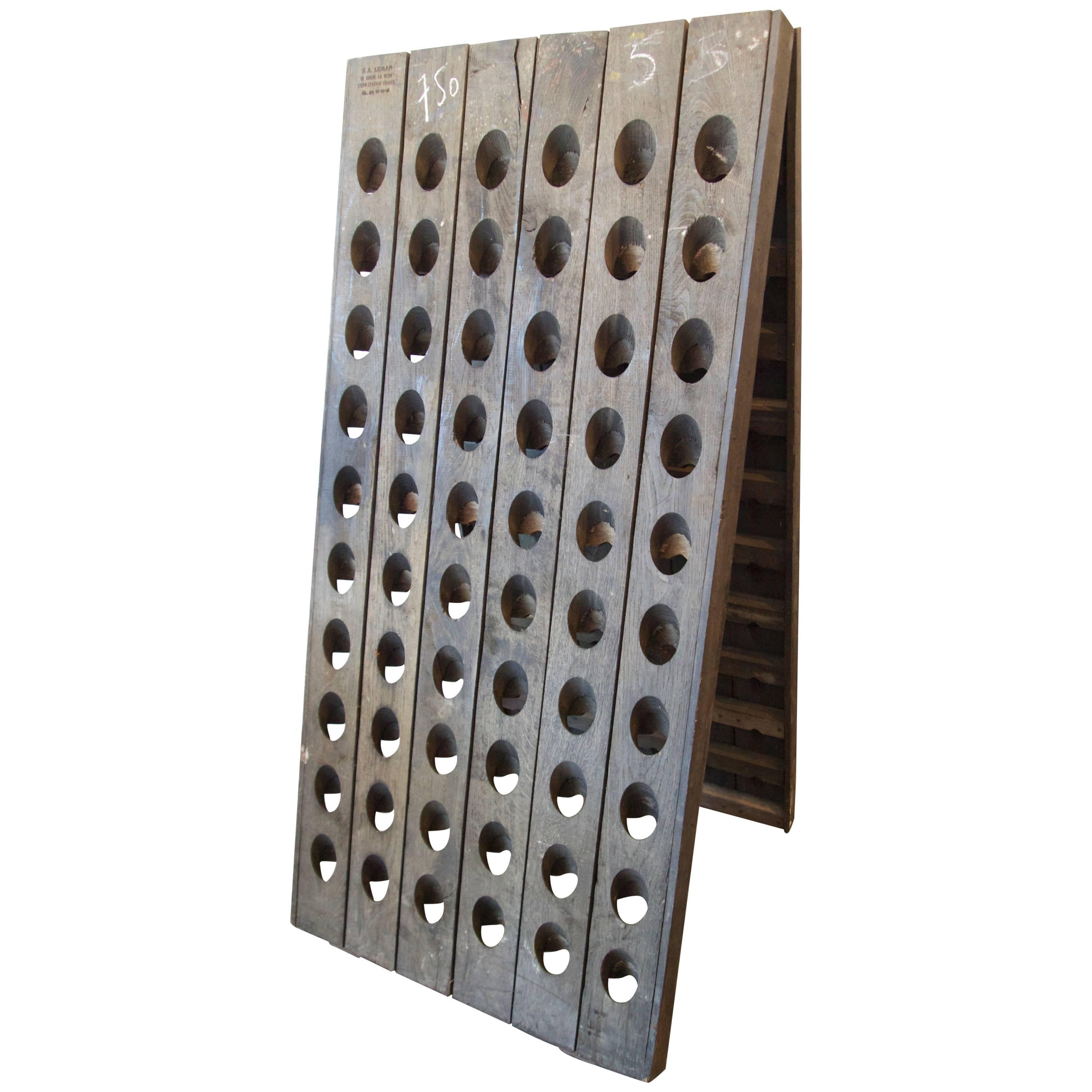 French Champagne Oak Riddling Rack