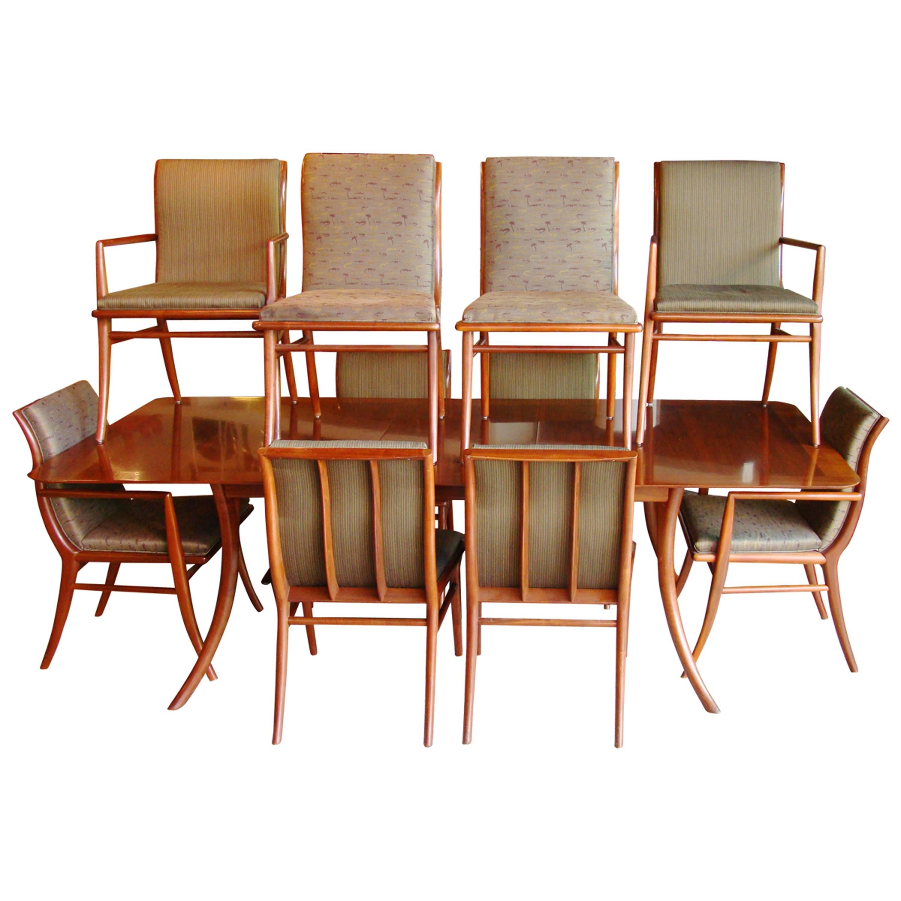 T. H. Robsjohn-Gibbings for Widdicomb Sabre Complete Dining Room Suite