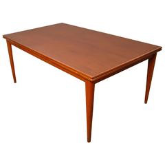 Large Niels Moller Teak Expandable Dining Table, Model 12, Denmark, 1960s