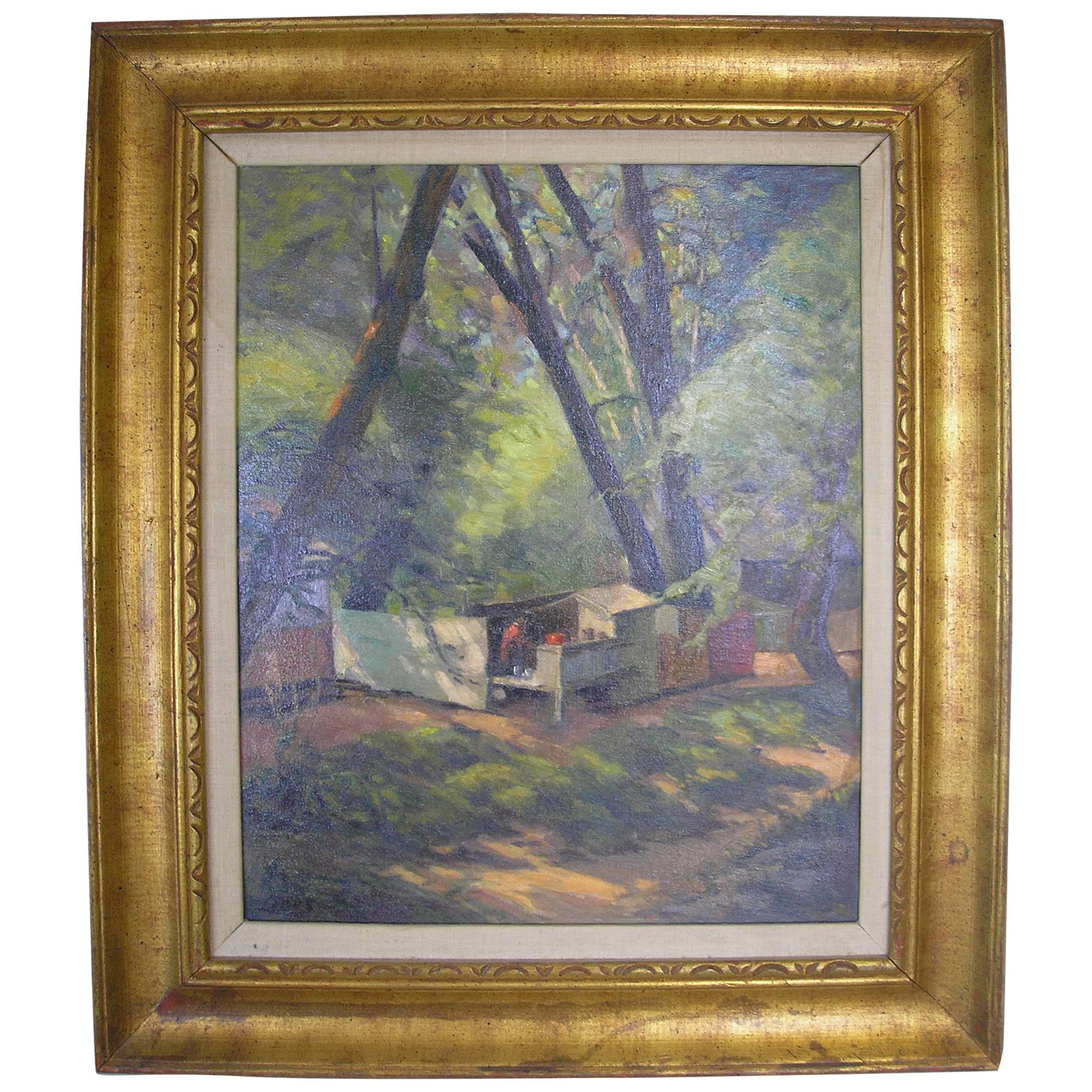 Original Oil Painting by Axel Linus, circa 1950