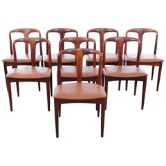 Set of Eight Scandinavian Rosewood Chairs by Johannes Andersen