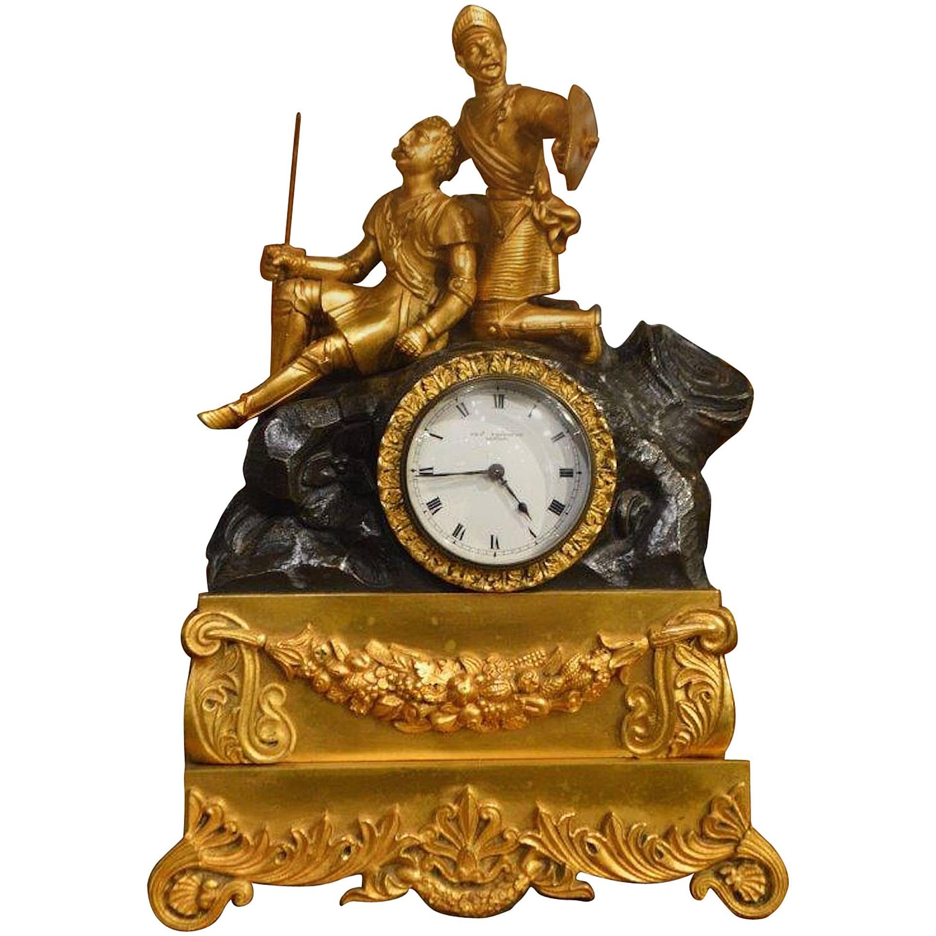 Bronze and Ormolu-Mounted Mid-19th Century Period Clock by Charles Frodsham