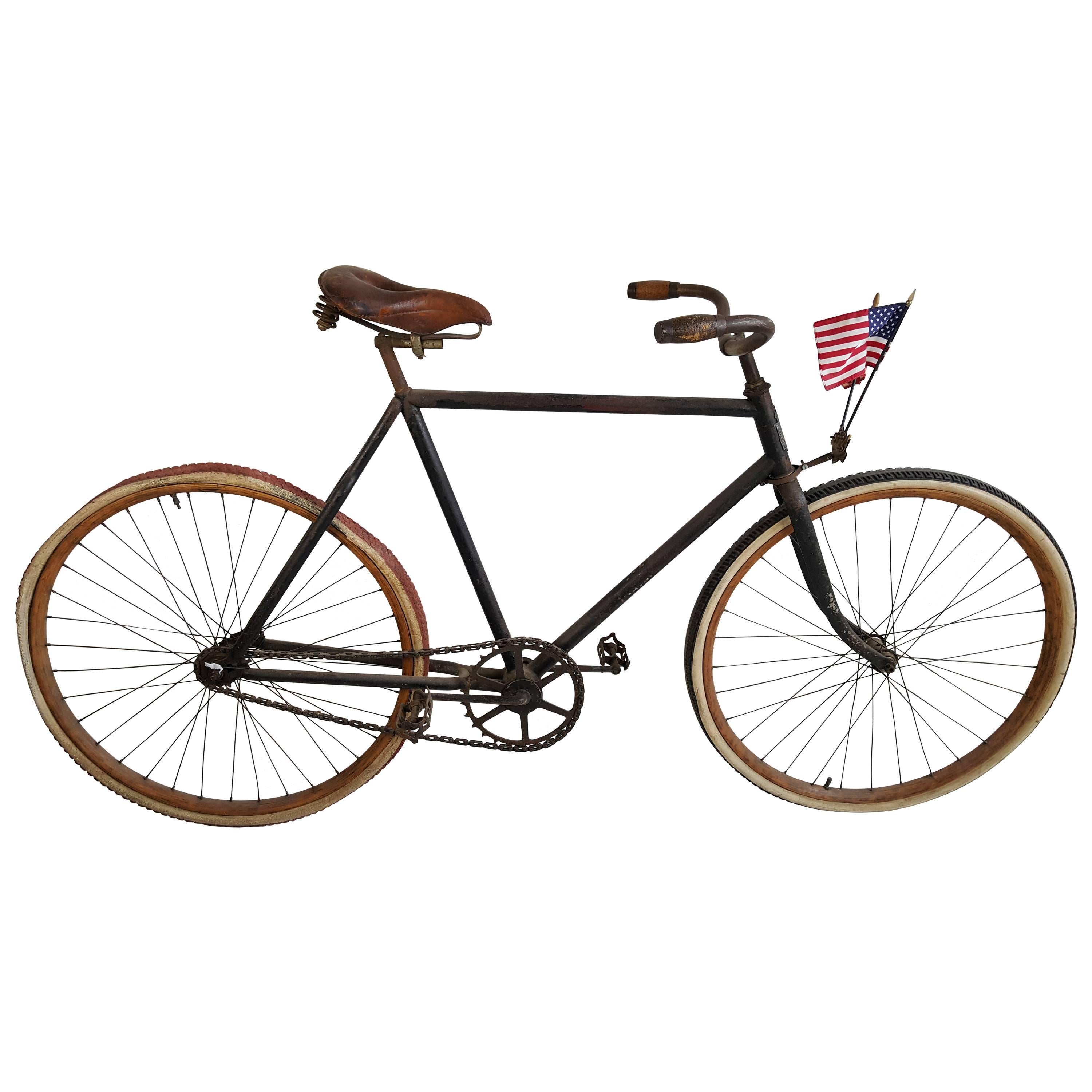 Classic Antique Wood Rim Bicycle, Elgin King, circa 1898