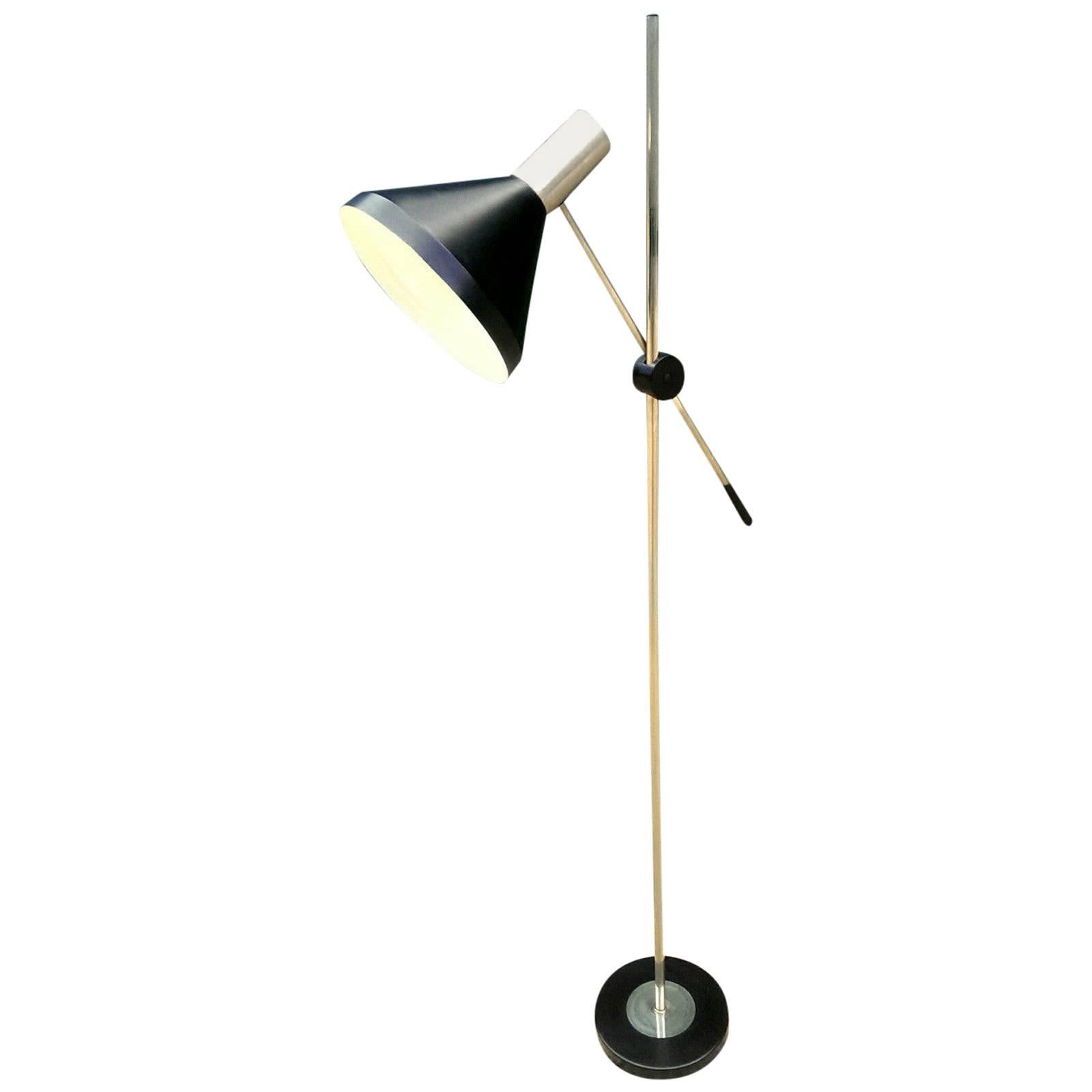 Giuseppe Ostuni Attributed Adjustable Standard Floor Lamp, circa 1960 For Sale
