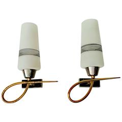 Pair of 1950s Sconces by Maison Lunel 8