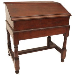 Antique Pine William and Mary Desk on Frame