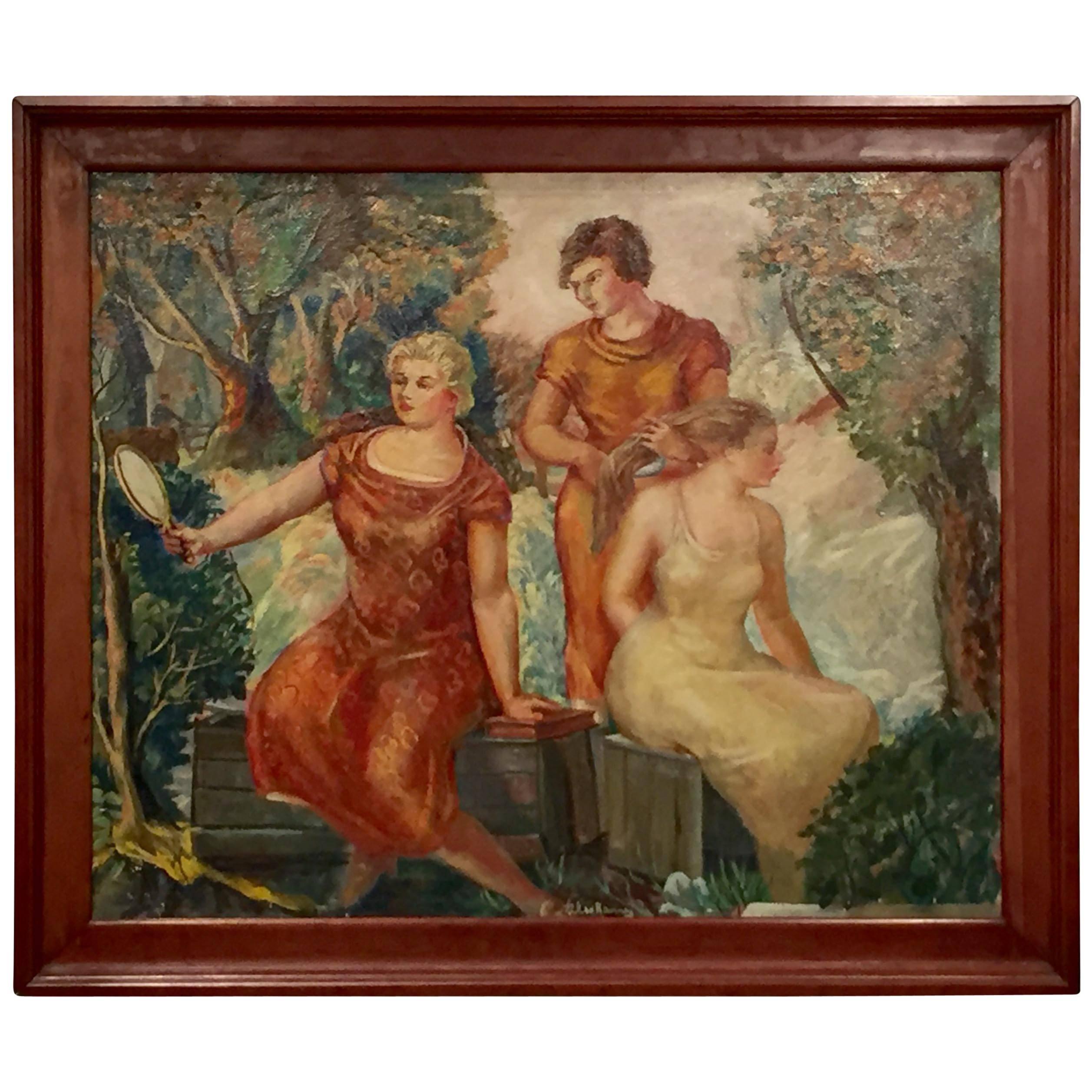 "The Three Graces" Oil on Canvas by Glenn Ranney For Sale