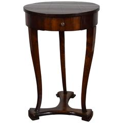 Italian, Veneto, Walnut 1-Drawer Table on Unique Base, 1st Quarter 19th Century