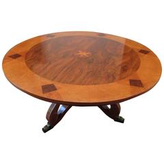 Magnificent Marquetry American Made Center Table