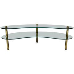 Mid-Century Coffee Table Mirror and Glass Semon Bache, 1960 8