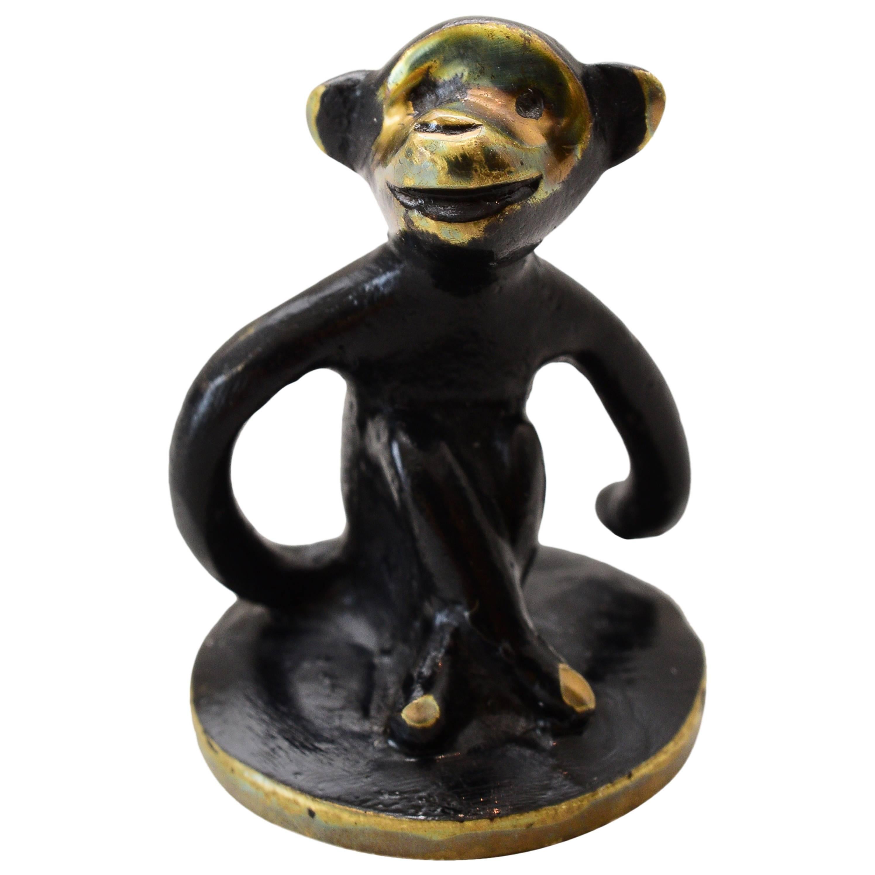 Small Monkey Figurine by Walter Bosse, 1950s