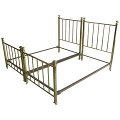 Pair of Early 20th Century Brass double Bed