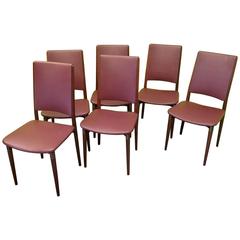 Six Osvaldo Borsani Chairs for Tecno 6