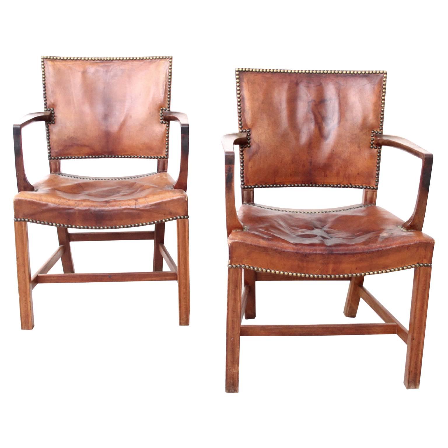 Pair of Large Armchairs by Kaare Klint