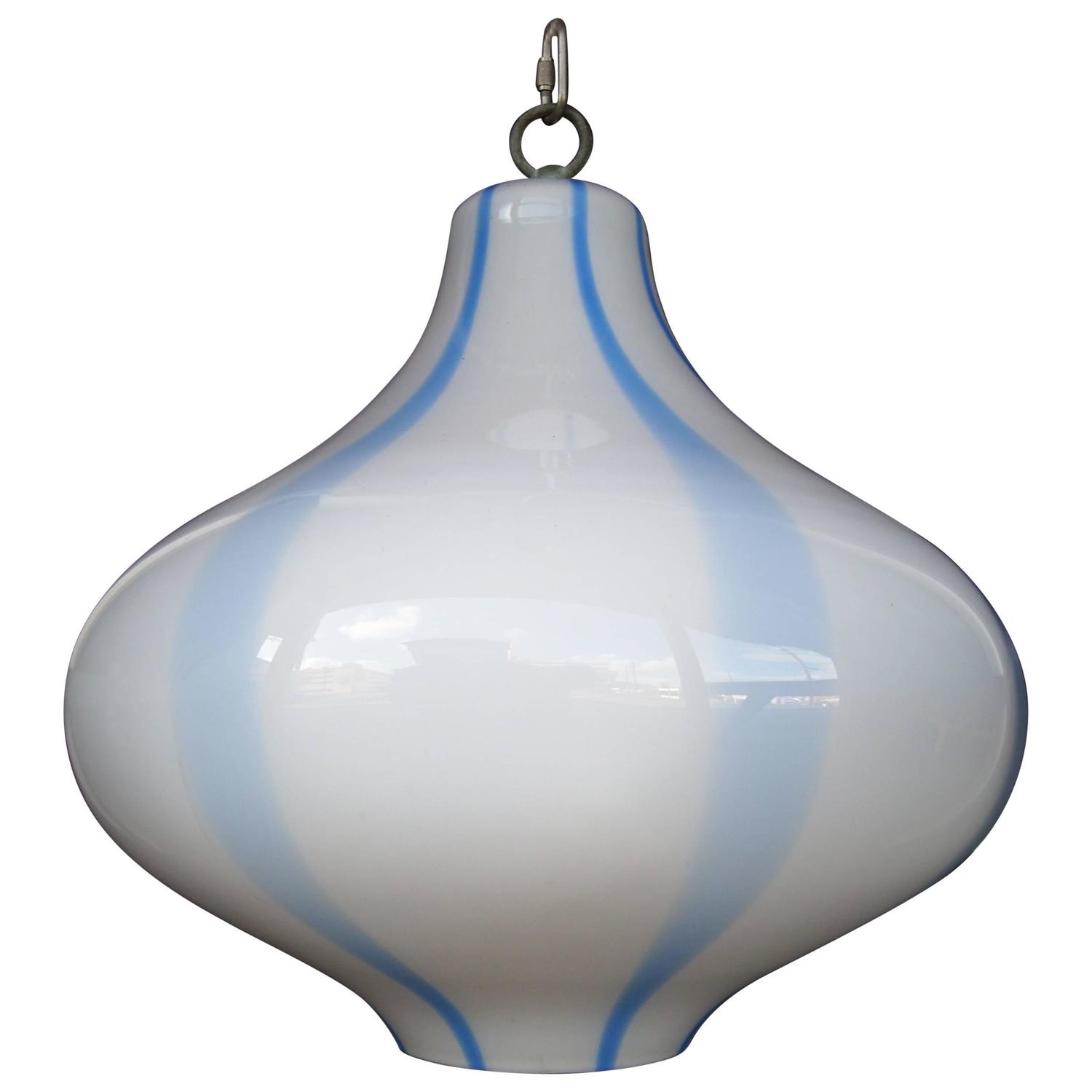 Massimo Vignelli For Venini Murano Glass Ceiling Lamp Light