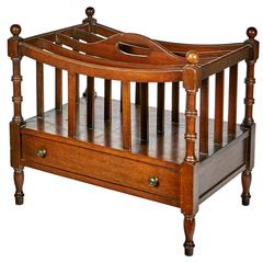 Mid-20th Century Mahogany Bamboo-Style Canterbury