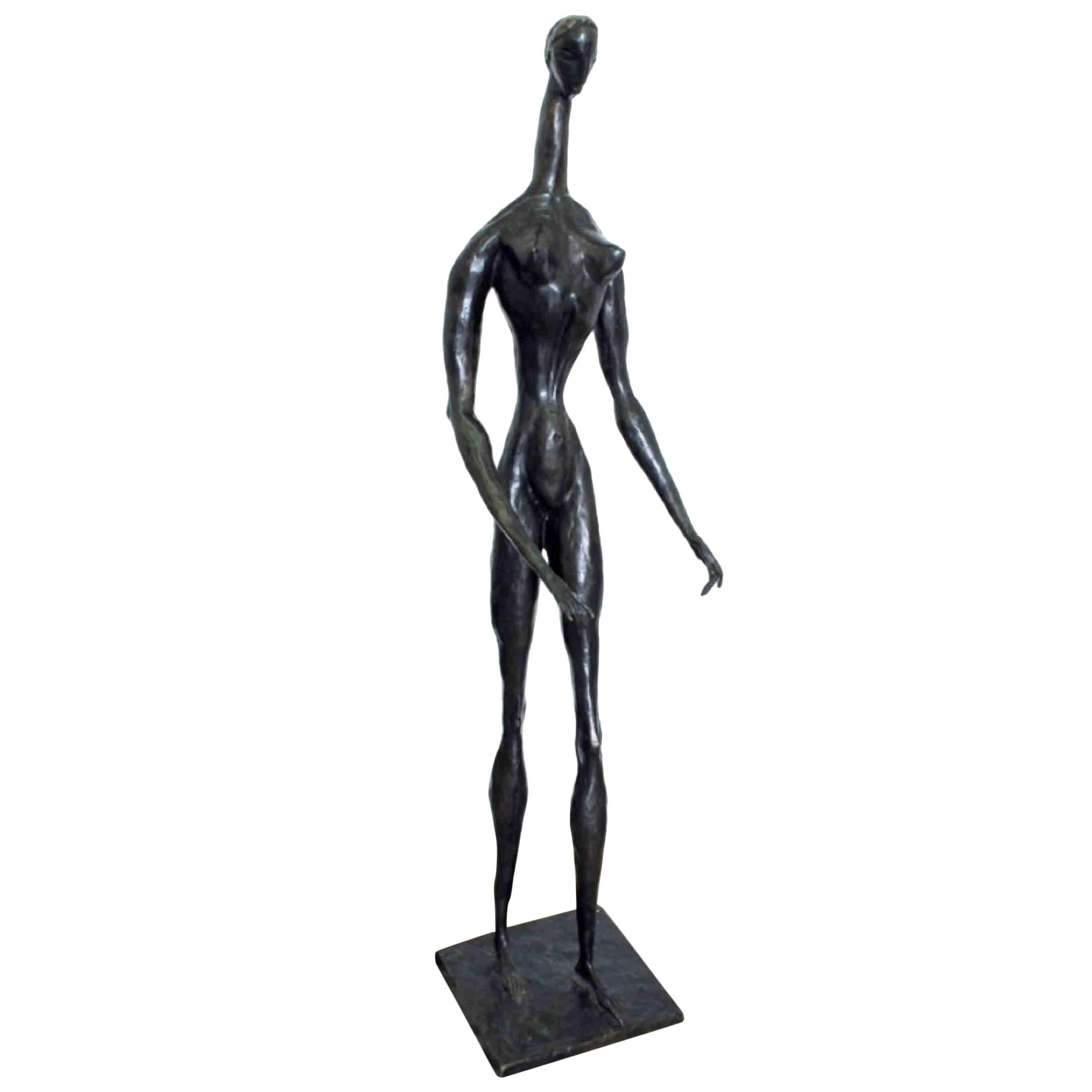 Doris Porter Caesar Monumental Abstract Bronze Nude Female Sculpture