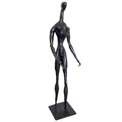 Doris Porter Caesar Monumental Abstract Bronze Nude Female Sculpture