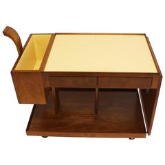 Mahogany Art Moderne Bar Cart, circa 1940s