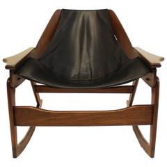 Mid-Century Bentwood Rocking Chair by Leathercrafter