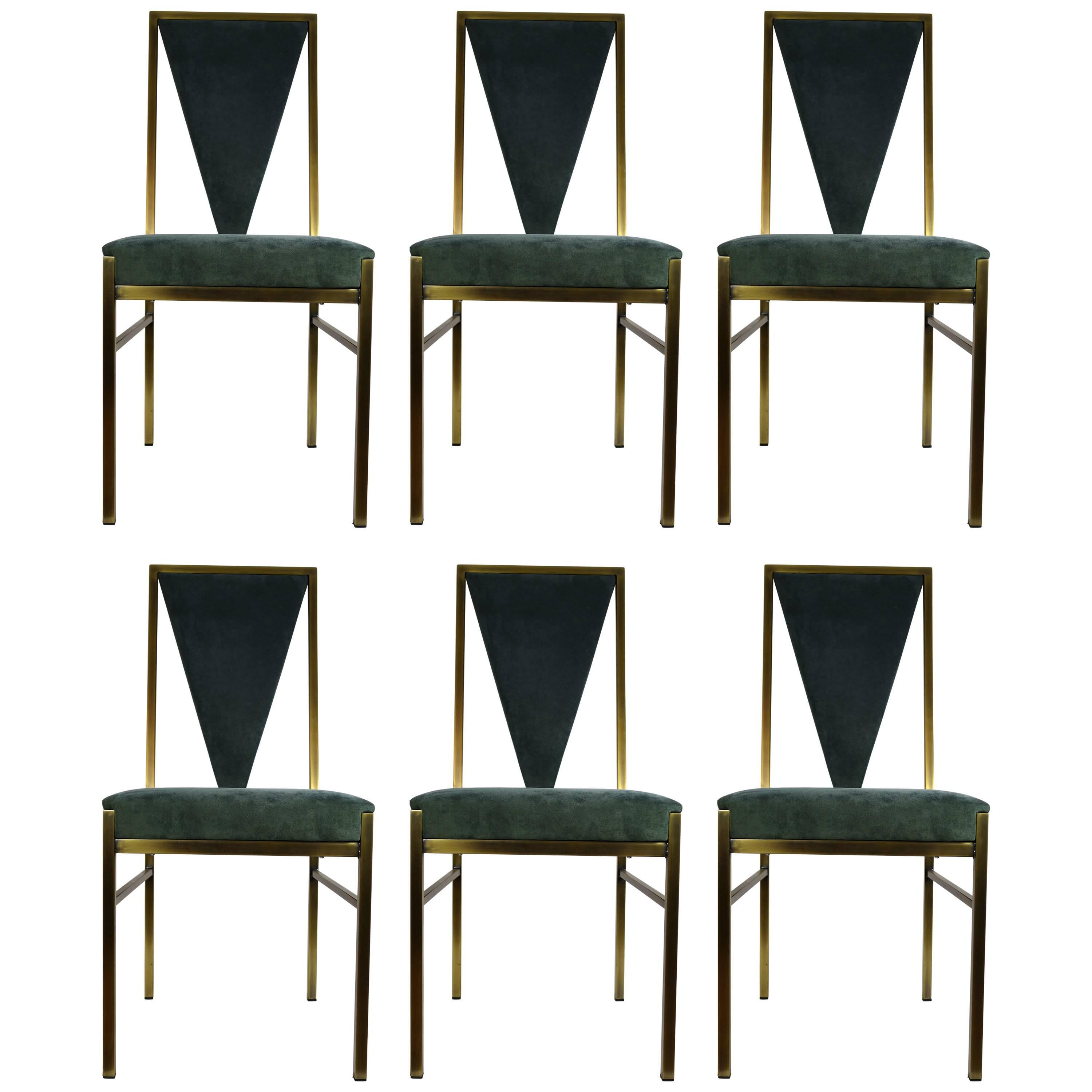 Belgo Chrome Set of Six Dining Chairs