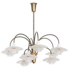 Poul Henningsen Ceiling Lamp Model PH-1/1 Cascade by Louis Poulsen in Denmark 8