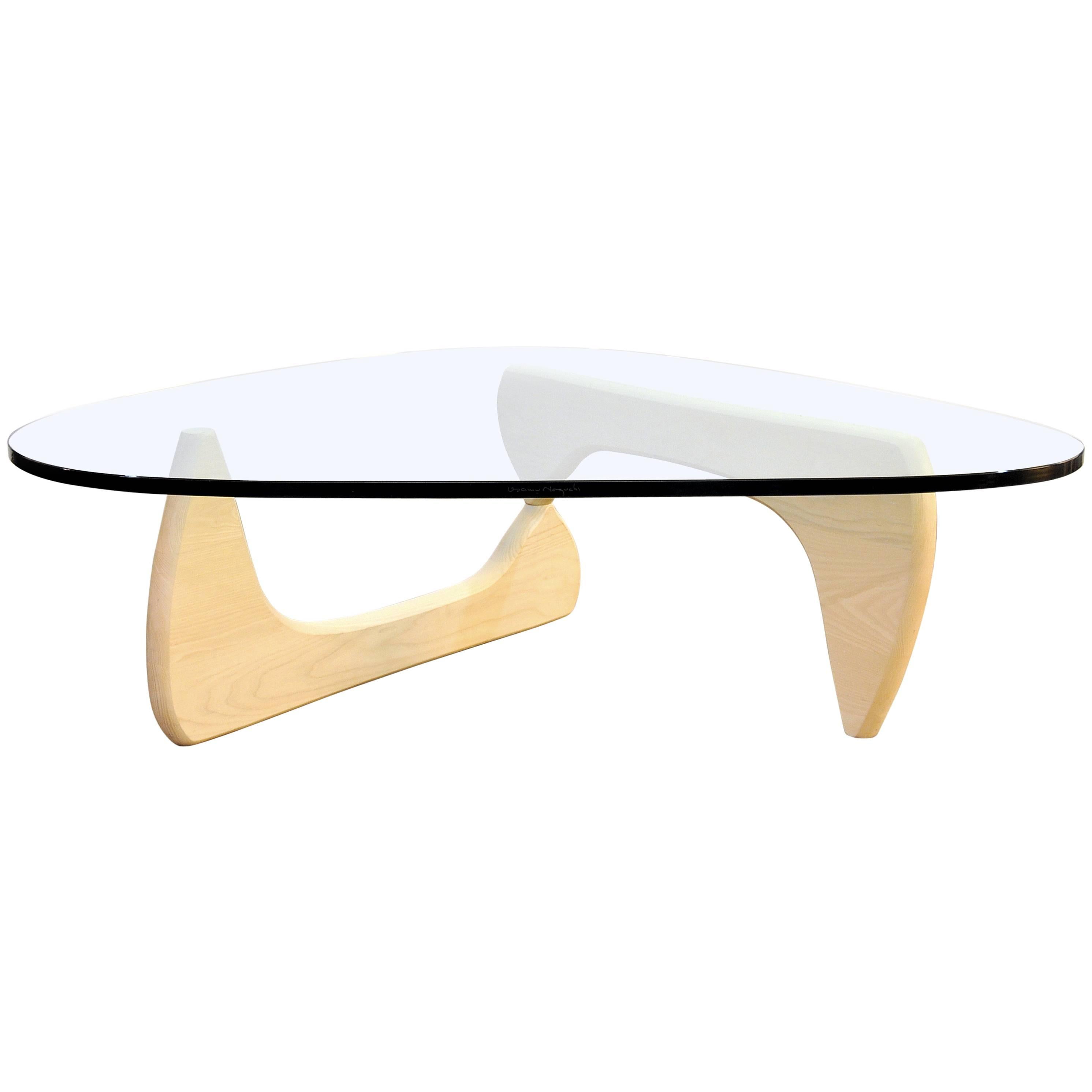 Isamu Noguchi for Herman Miller White Ash and Glass IN-50 Coffee Table