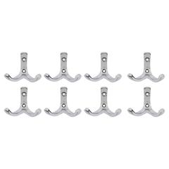 Eight Chrome-Plated Brass Wall Coat Hooks by Hertha Baller, Austria, 1950s 9
