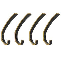 Four Austrian Mid-Century Brass Wall Coat Hooks by Hertha Baller, Austria, 1950s Four Austrian Mid-Century Brass Wall Coat Hooks by Hertha Baller, Austria, 1950s