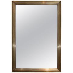 Antique 19th Century Brass Reeded Mirror 6
