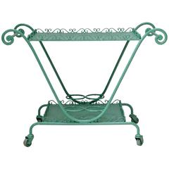 French 1950s Painted Iron Drinks' Trolley
