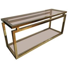 Long Gilt Brass Guy Lefevre Console