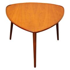 Danish Mid-Century Modern Triangular Teak Sofa Table, circa 1960