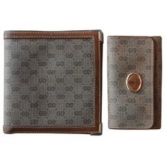 Vintage Gucci Logo Wallet and Key Case