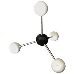 Vintage Ball and Stick Molecular Model of Methane