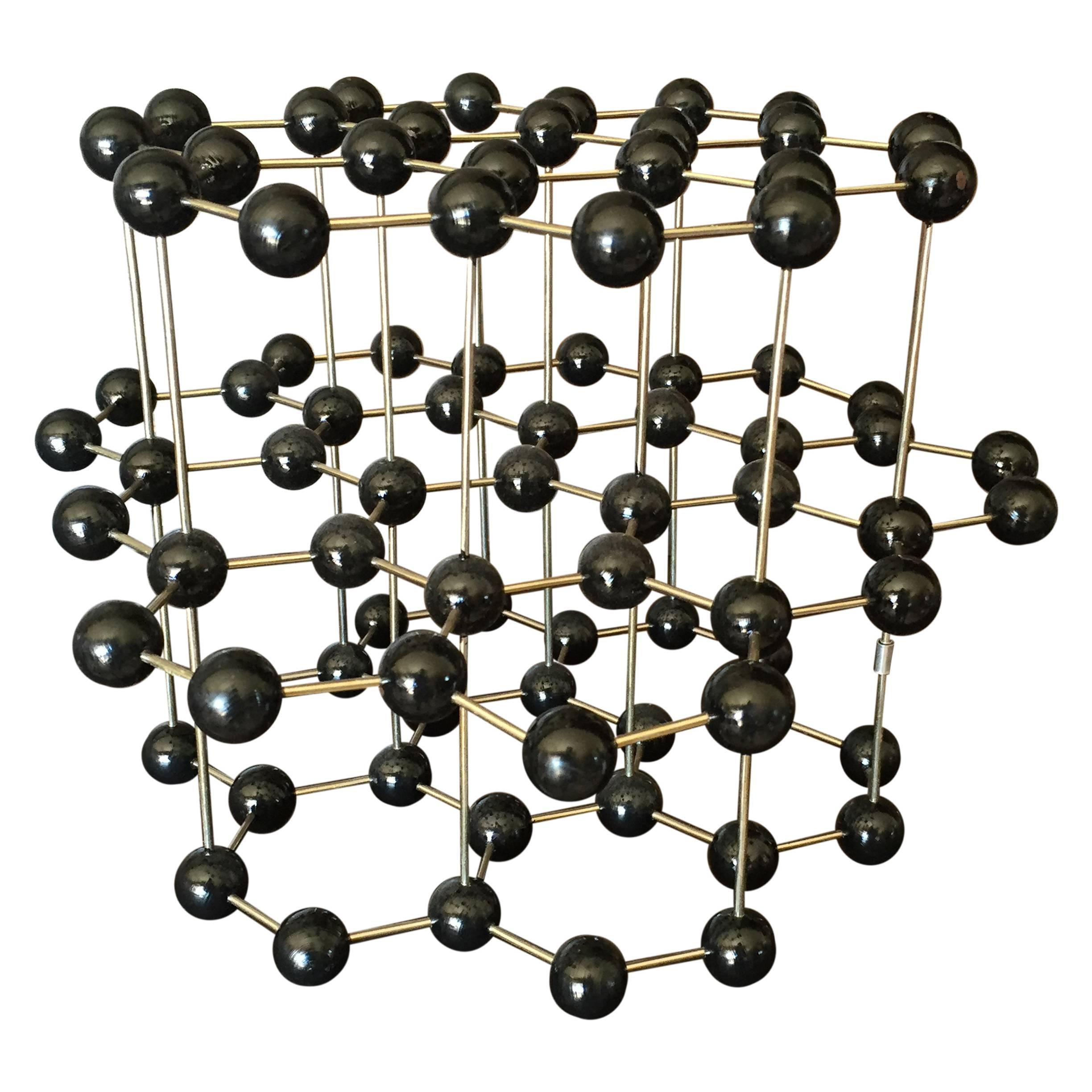 Vintage Ball and Stick Molecular Model of Graphite 