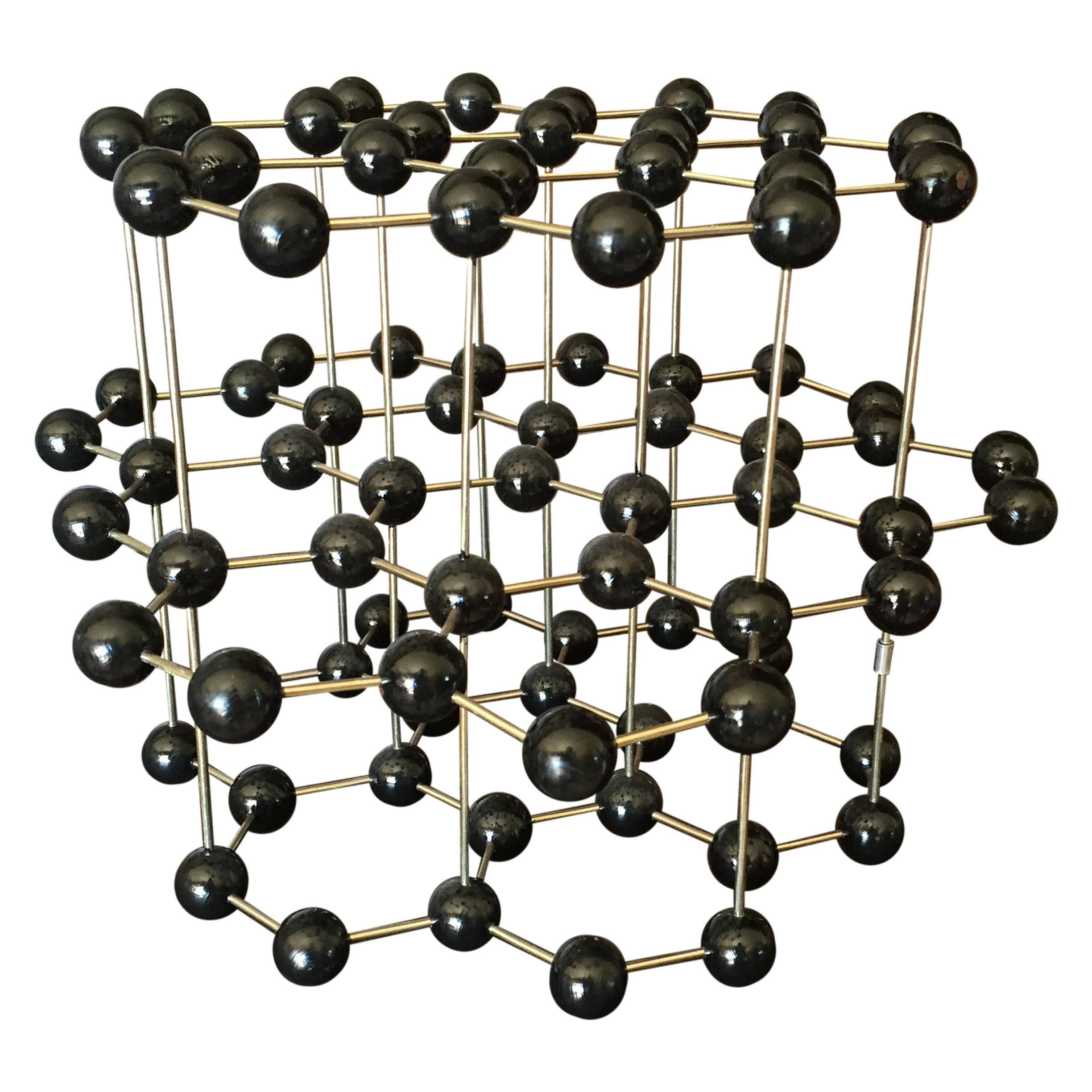 Vintage Ball and Stick Molecular Model of Graphite