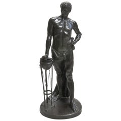 20th Century German Bronze Figure of a Man Mucius Scaevola by Wilhelm Kumm