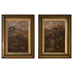 Late 19th Century Pair of Hunt Paintings