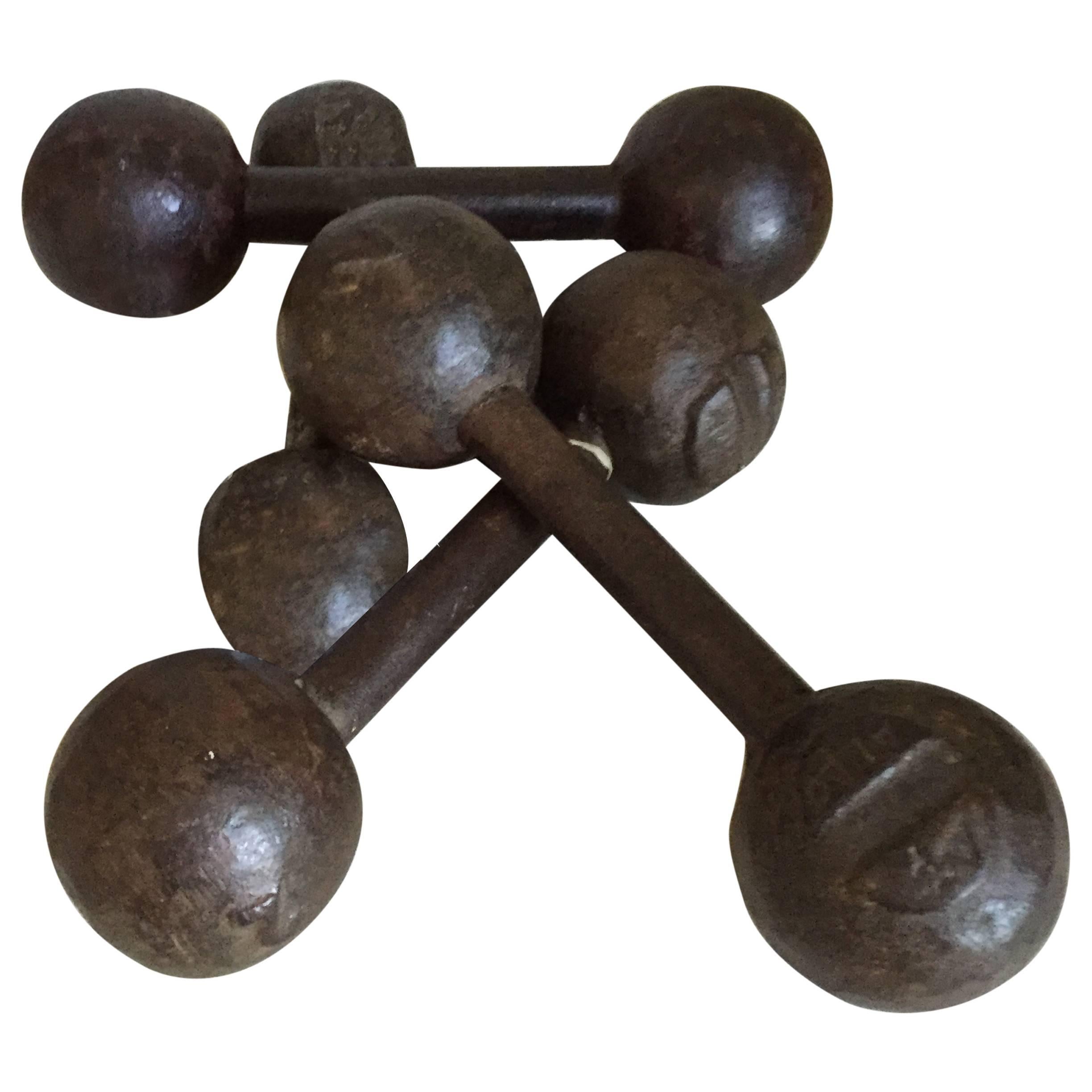 Vintage Barbell Hand Weights For Sale