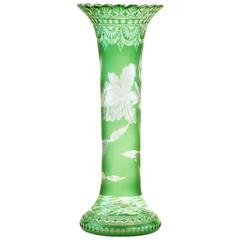 Incredible Stevens and Williams Cut Crystal Lily Vase 10