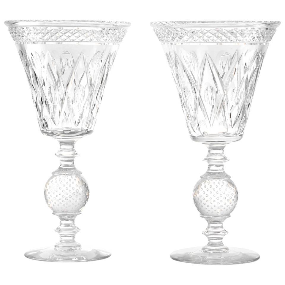 Pair of Pairpoint Crystal Vases