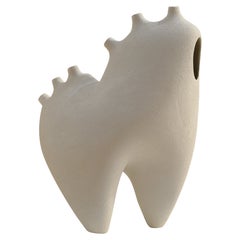 Nomad I:04 Vessel in White Sand Stoneware by Sofia Karnukaeva