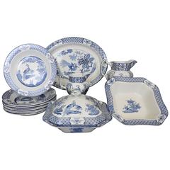 Antique Blue and White English Transferware Set