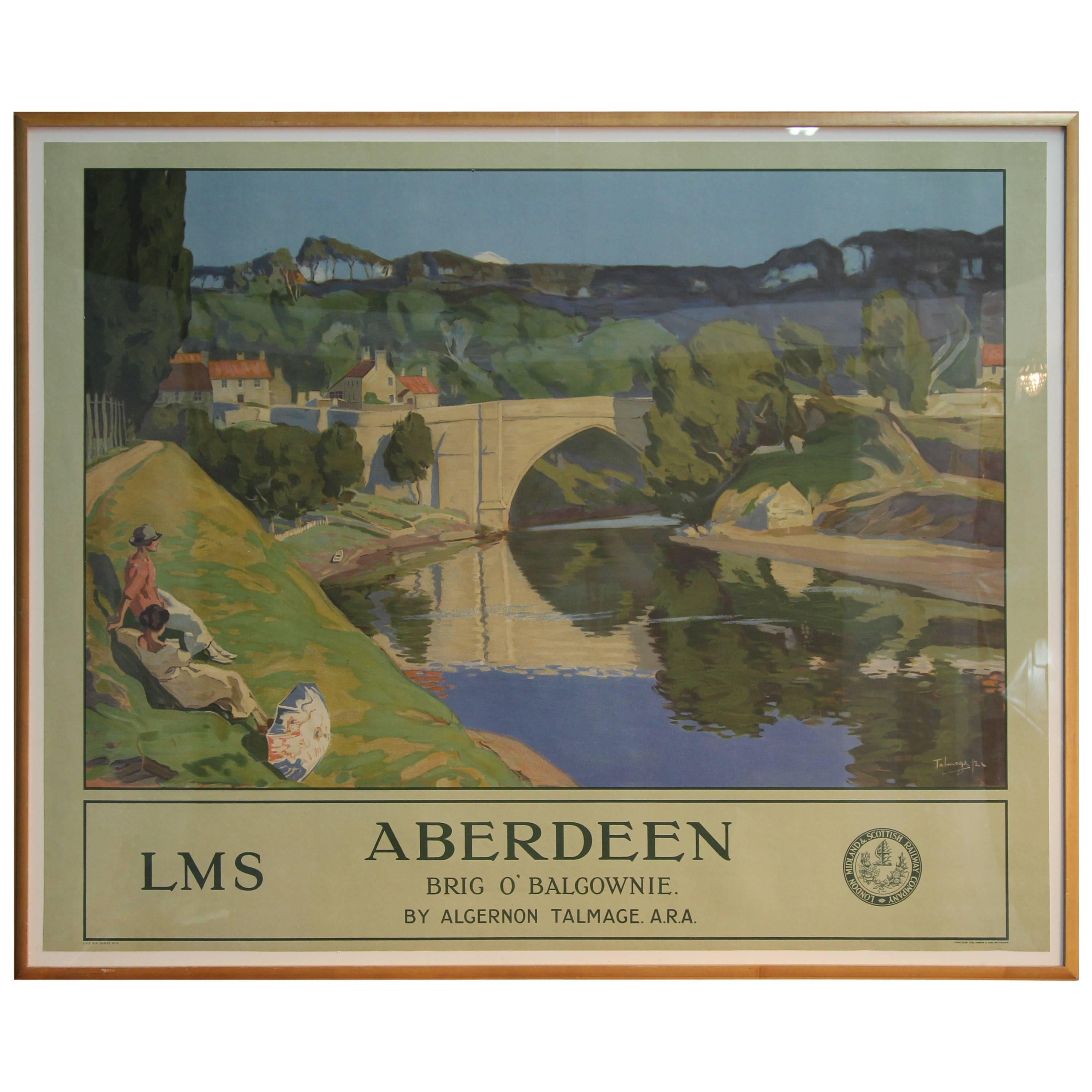Vintage Travel Poster "Brig O'Balgownie, LMS" For Sale